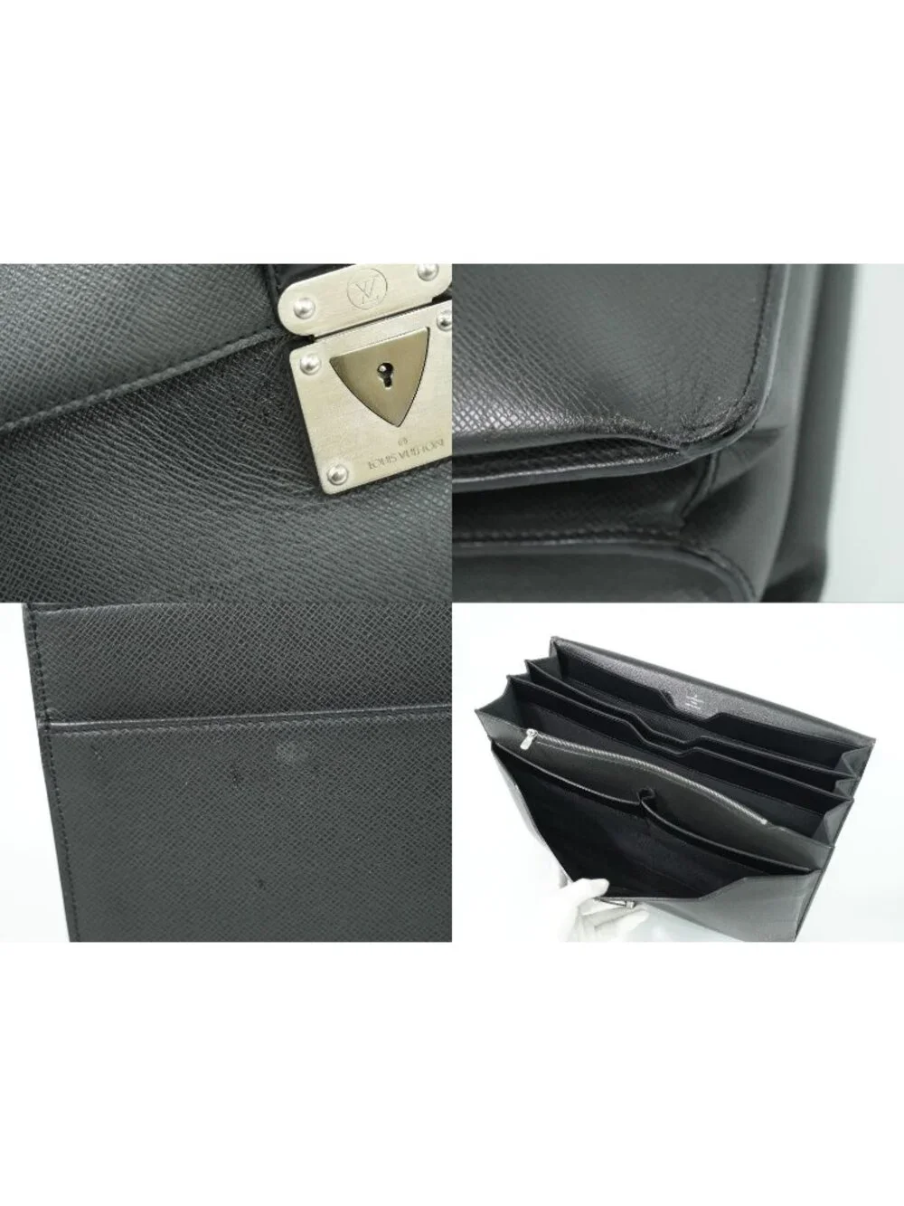 Louis Vuitton LV Robusto 3 Epi Leather Business Bag Handbag Ardoise